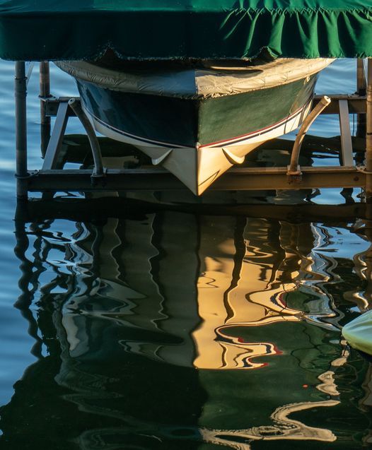Closeup shot of boat in a lake
